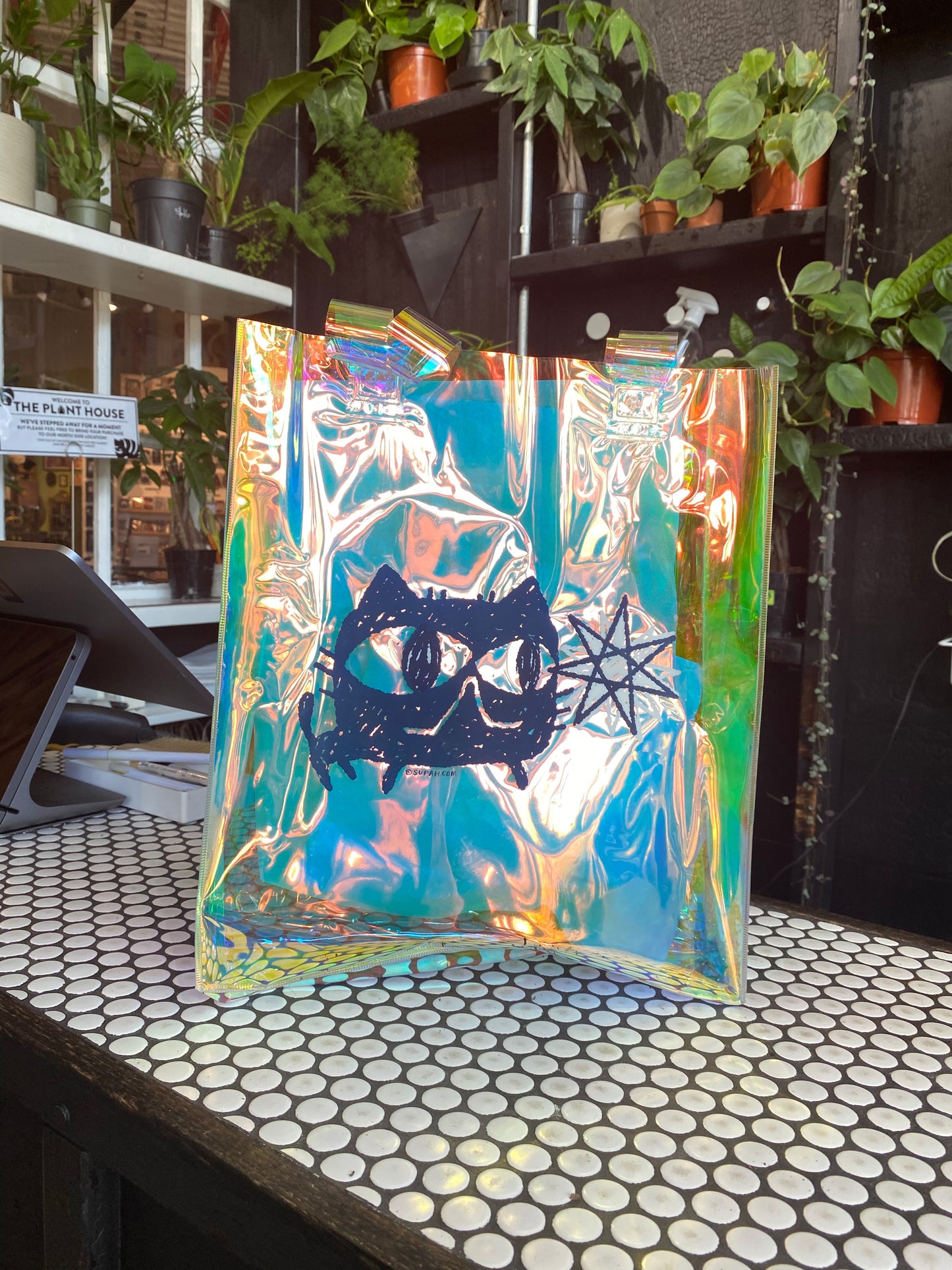 Magic Star Cat Tote Bag