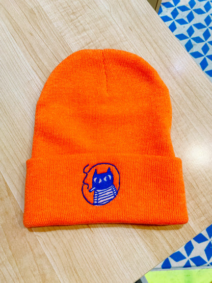 Supah Beanie - EMBROIDERED Lucky Cat