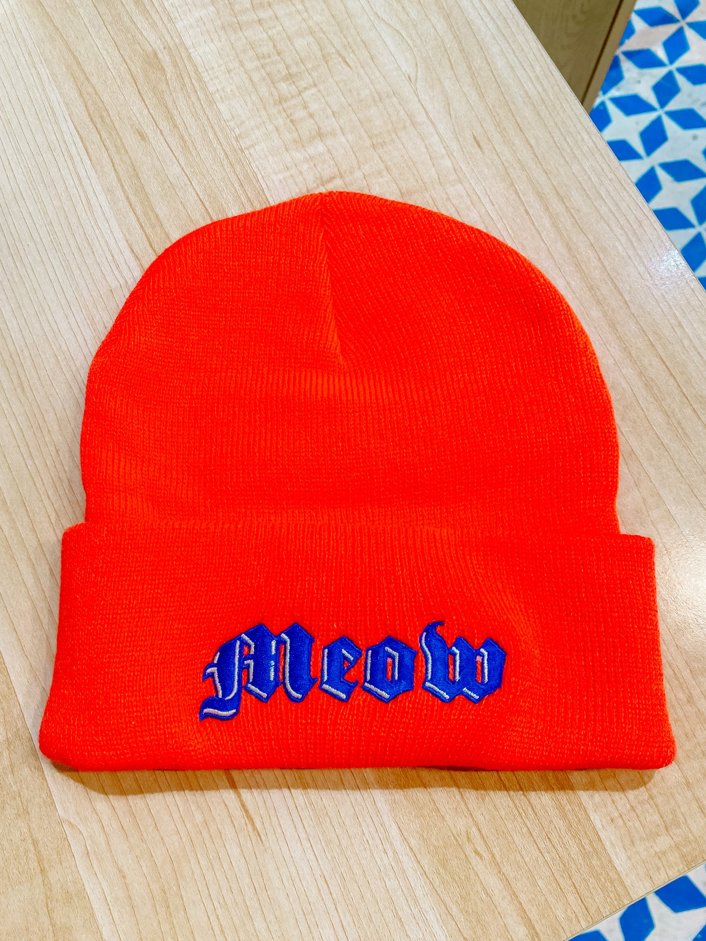Supah Beanie - EMBROIDERED Meow