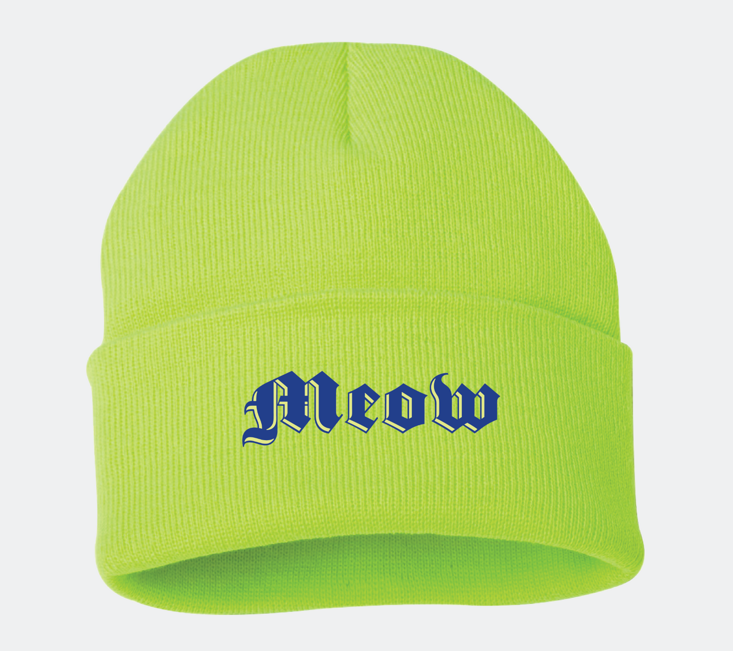 Supah Beanie - EMBROIDERED Meow