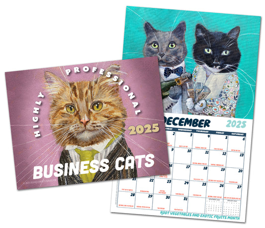 Business Cats Wall Calendar 2025