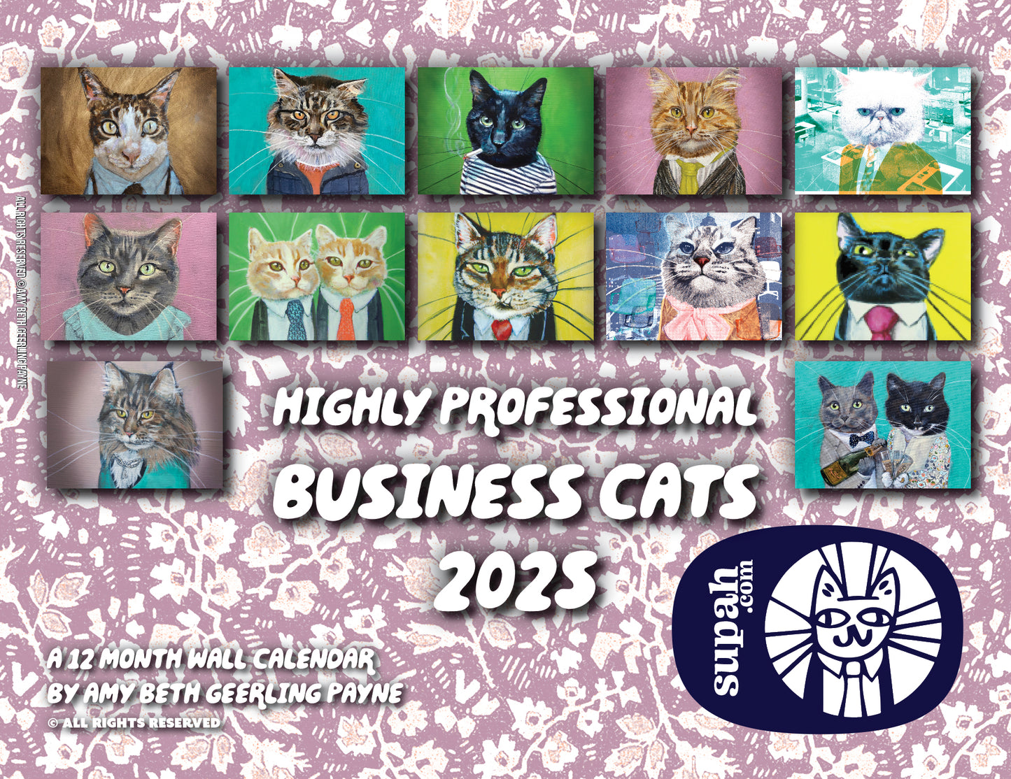 Business Cats Wall Calendar 2025