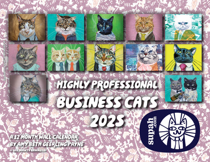 Business Cats Wall Calendar 2025